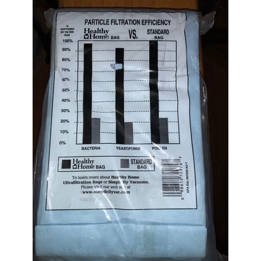 Simplicity Eureka U Vacuum Bags Anti-Bacteria Ultrafiltration New Pack of 6 SE-U